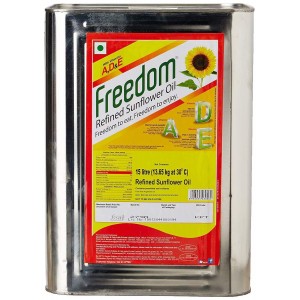 Freedom Refined Sunflower Oil 15 Ltr Tin