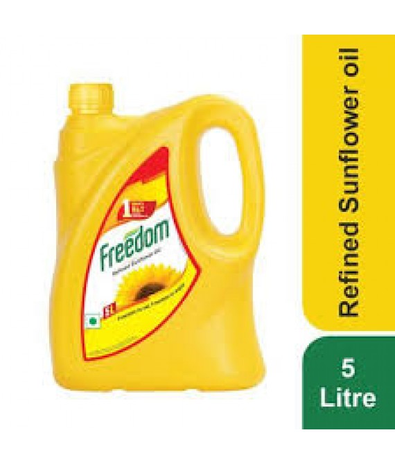 Freedom Refined Sunflower Oil Can (5Ltr)