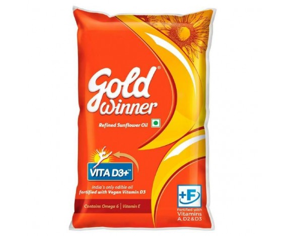 Gold Winner Refined Sunflower Oil 1 Ltr