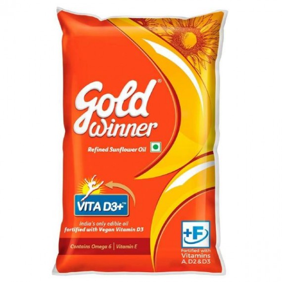 Gold Winner Refined Sunflower Oil 1 Ltr