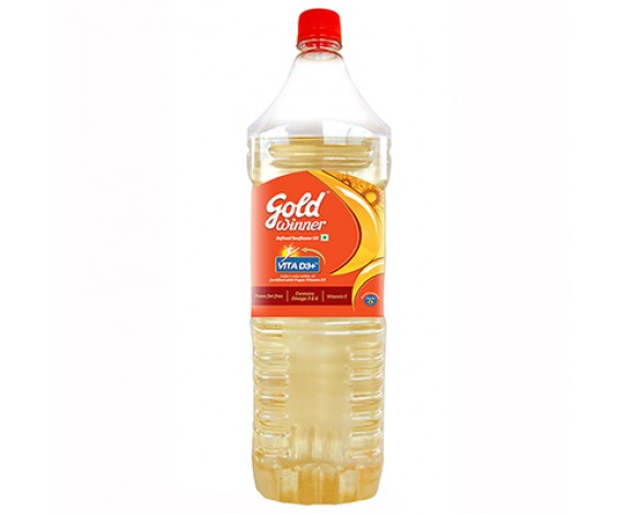 Gold Winner Refined Sunflower Oil Pet Bottle, 2L