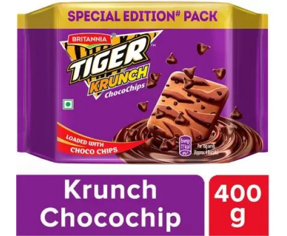 Tiger Krunch Chocochips (400 g, Pack of 4)