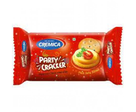 Cremica Party Cracker - Plain Salty Biscuit, Crispy, Light, Crunchy, 50 g (Pack of 8)
