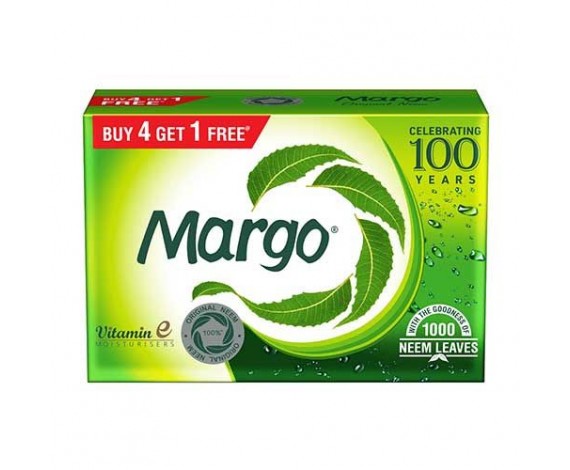 Margo Original Neem Soap, With Goodness of 1000 Neem Leaves, 100 g Buy 4 Get 1 Free