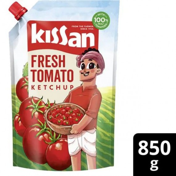 Kissan Fresh Tomato Ketchup - Tangy, 850 g Pouch
