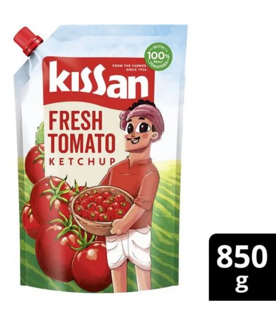 Kissan Fresh Tomato Ketchup - Tangy, 850 g Pouch