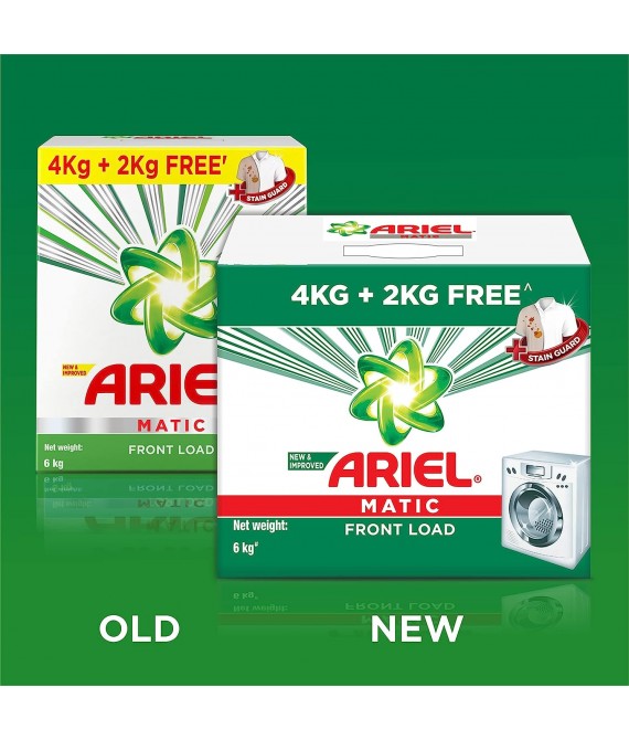 Ariel Matic Front Load Detergent Washing Powder – 4 Kg+2 KG free