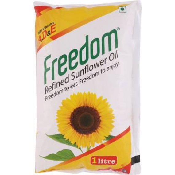 Freedom Refined Sunflower Oil Pouch  (1 L)
